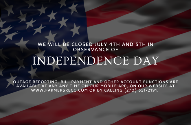 Independence Day Closing